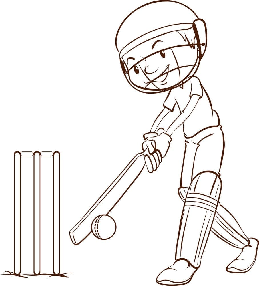 Kriketový (21) omalovánka