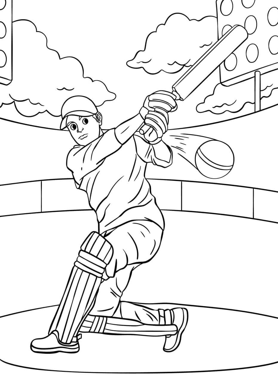Kriketový (25) omalovánka