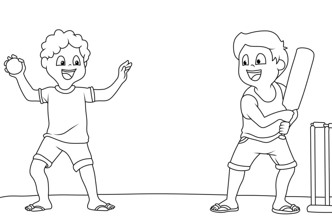 Kriketový (53) omalovánka