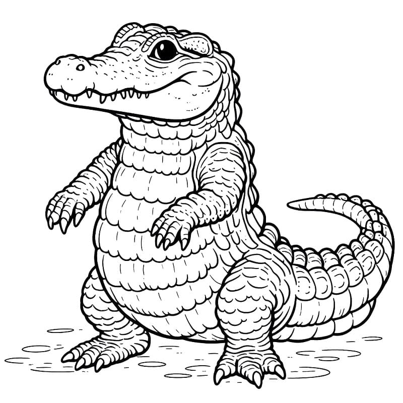Krokodýl Obrázek omalovánka
