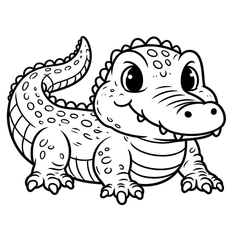 Krokodýl k Vymalování omalovánka