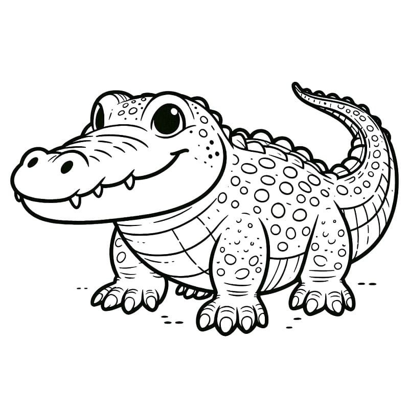 Krokodýl pro Děti omalovánka