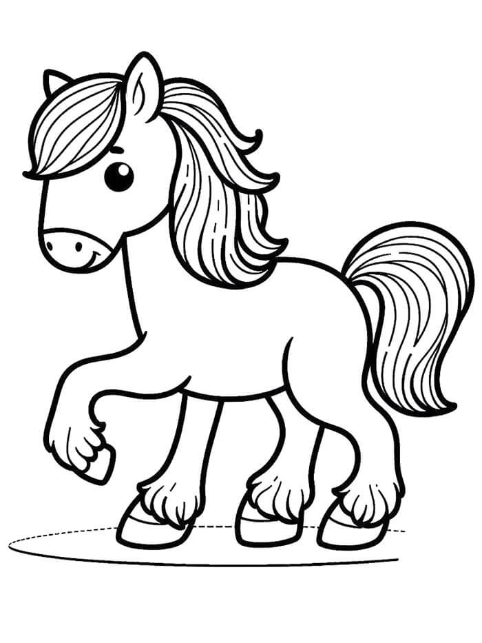 Kůň Tisknutelná pro Děti omalovánka