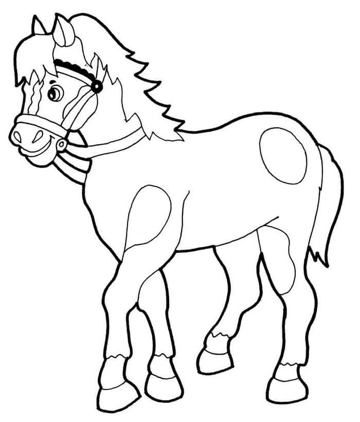 Kůň pro 1leté Děti omalovánka