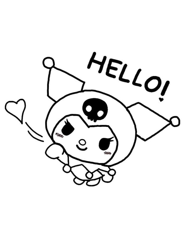 Kuromi Obrázek omalovánka