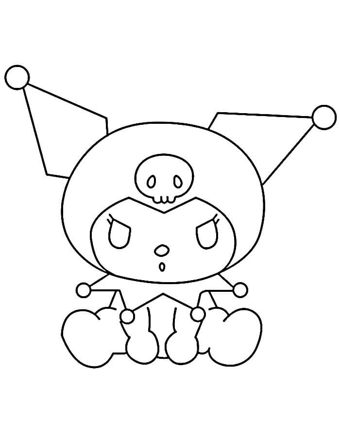 Kuromi pro 6leté Děti omalovánka