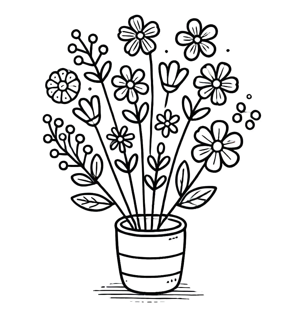 Květina Tisknutelná omalovánka