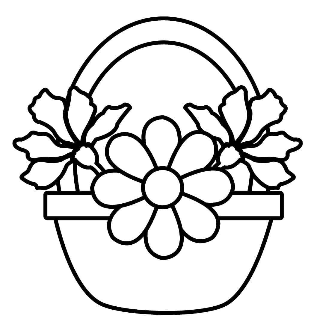 Květina k Tisku omalovánka