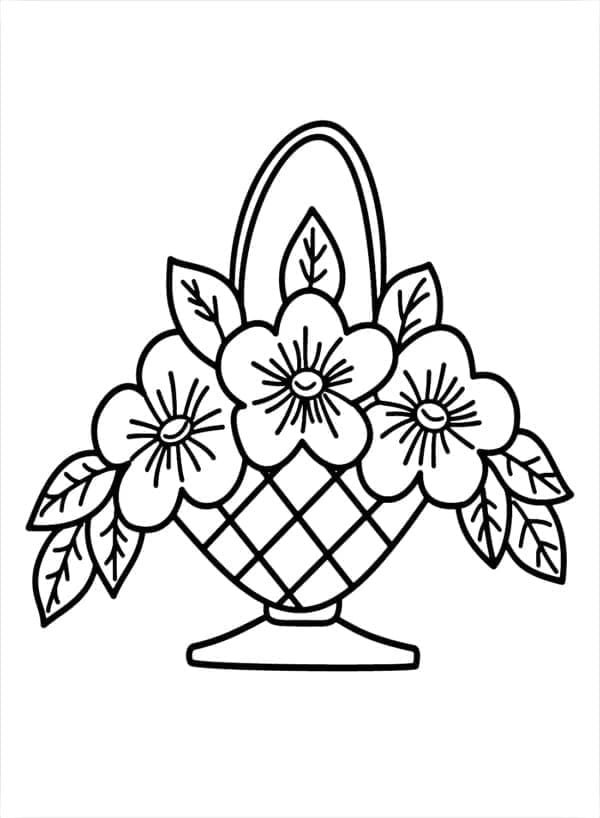 Květina pro 1leté Děti omalovánka