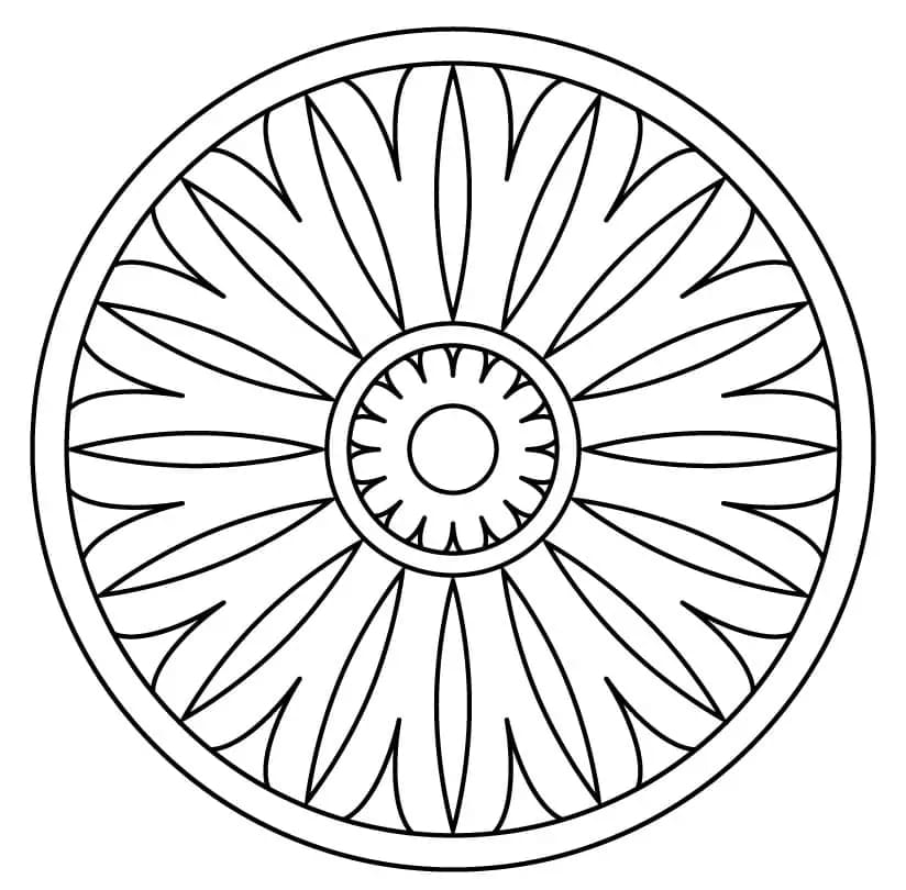 Květinová Mandala (21) omalovánka