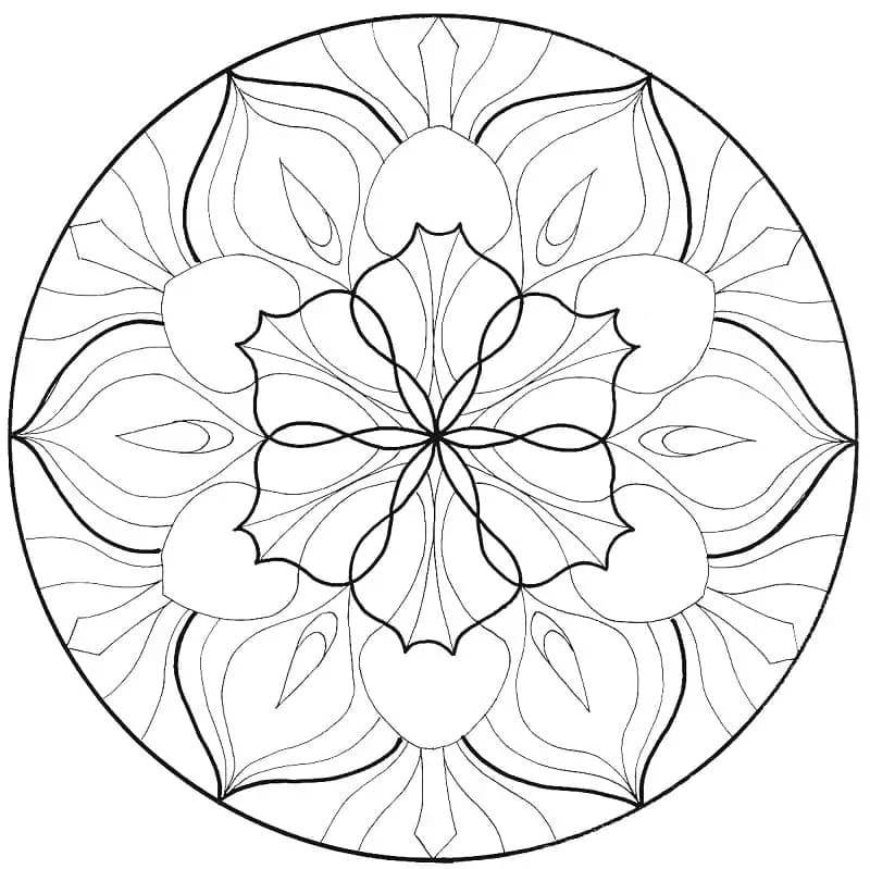 Omalovánky Květinová Mandala