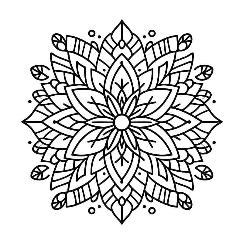 Květinová Mandala (37) omalovánka