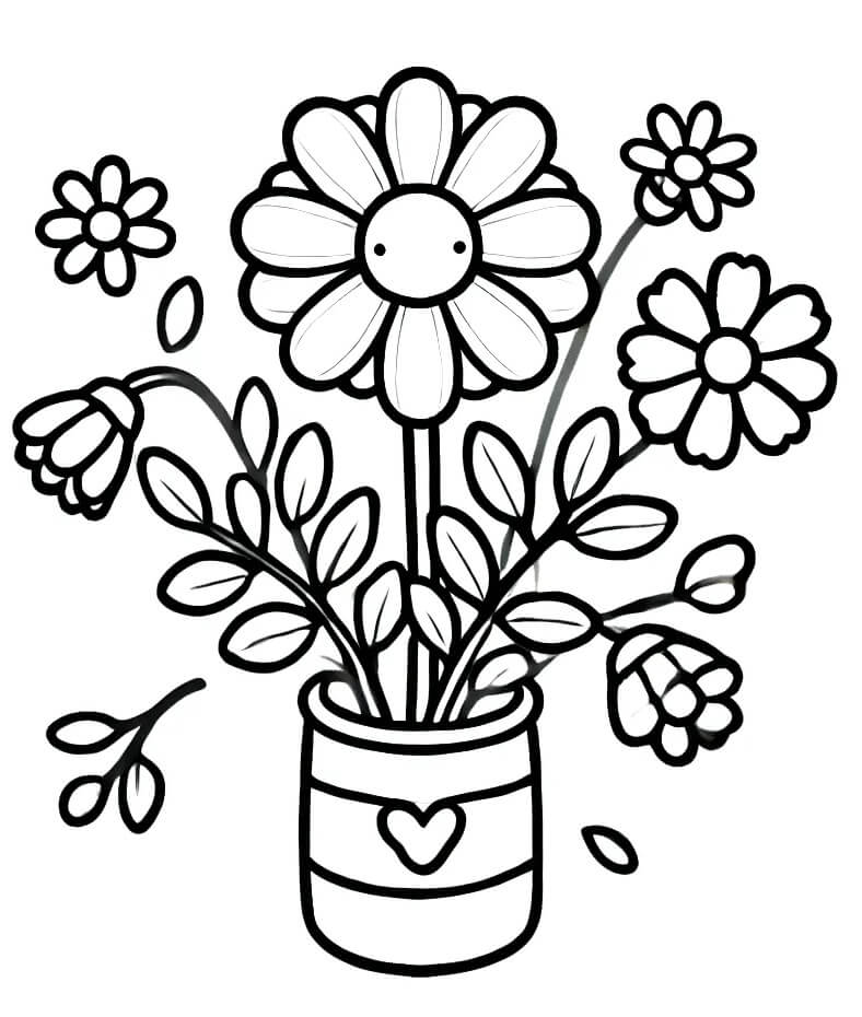 Kytice Květin Zdarma omalovánka