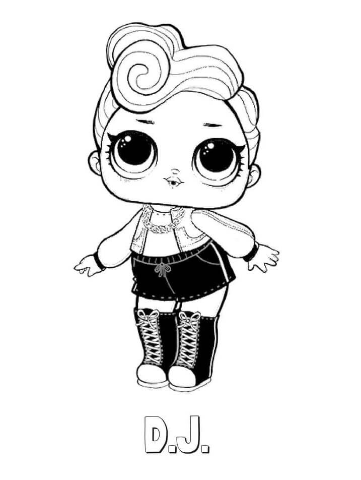 LOL Panenka Tisknutelná omalovánka
