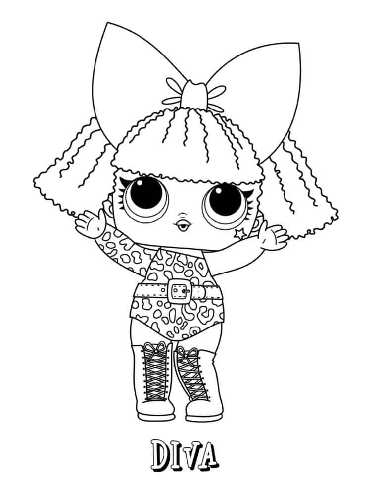 LOL Panenka k Tisku omalovánka