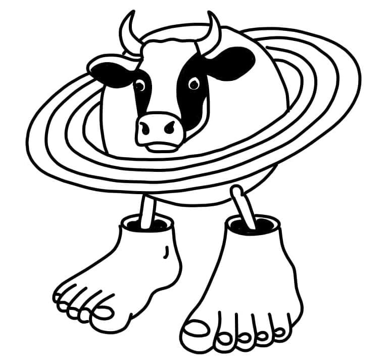 La Vaca Saturno Saturnita Brainrot omalovánka