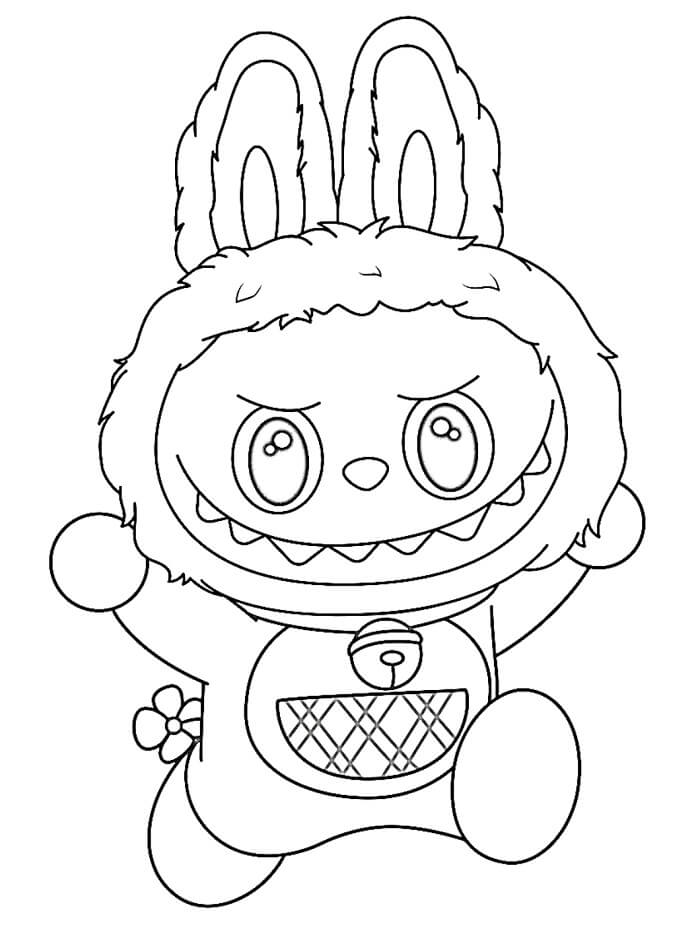 Labubu Tisknutelný omalovánka