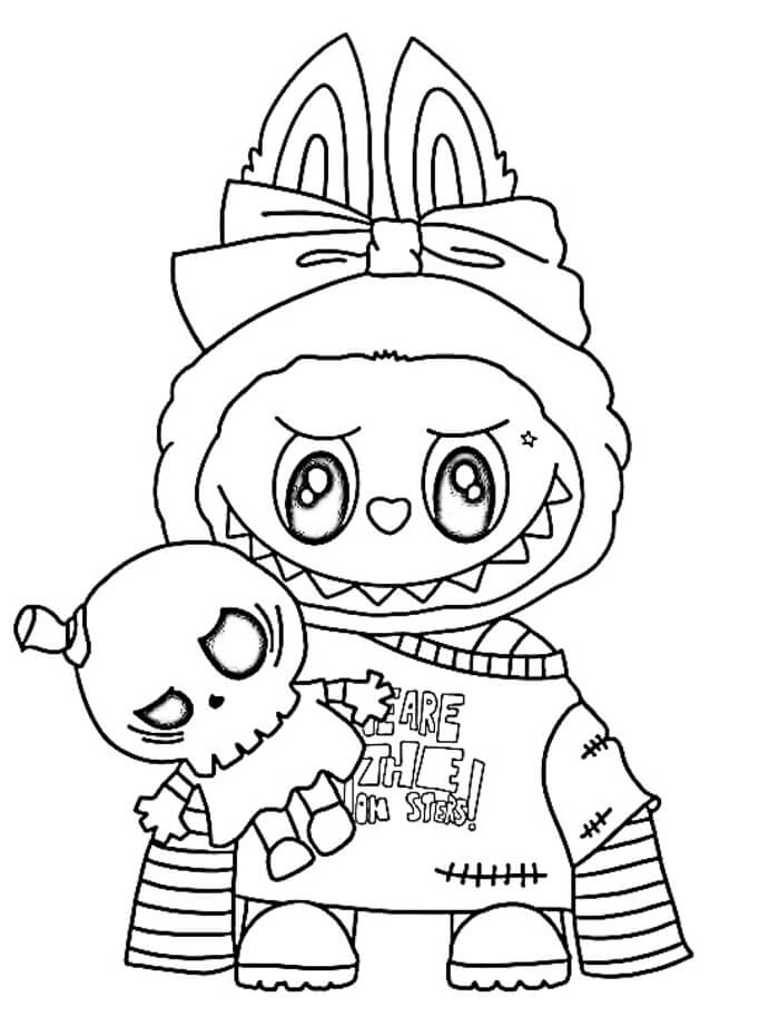 Labubu Zdarma omalovánka