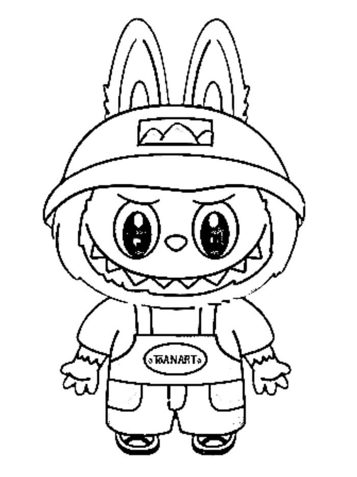 Labubu k Vymalování omalovánka