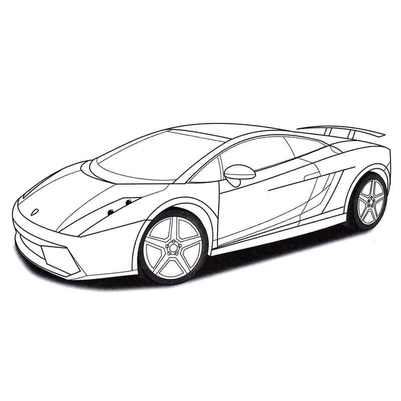 Lamborghini Tisknutelný pro Děti omalovánka