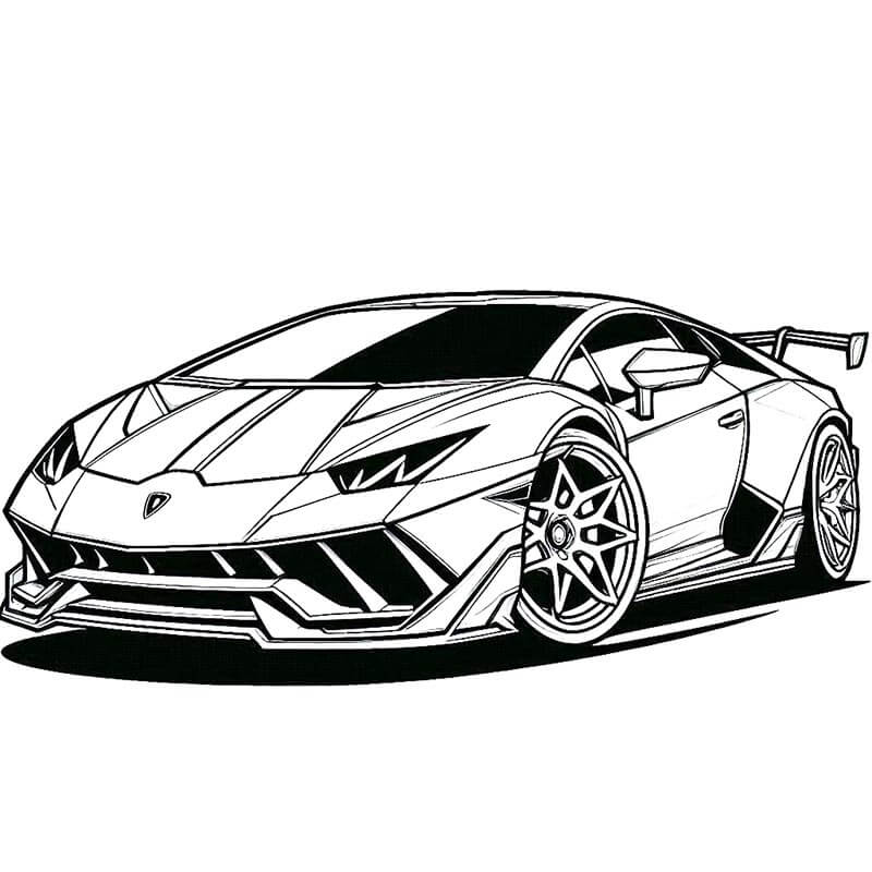 Lamborghini Tisknutelný omalovánka
