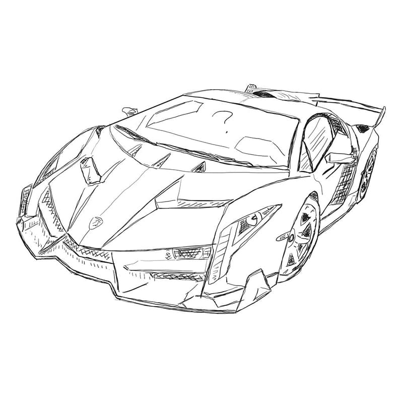 Lamborghini Vymalovatelné pro Děti omalovánka