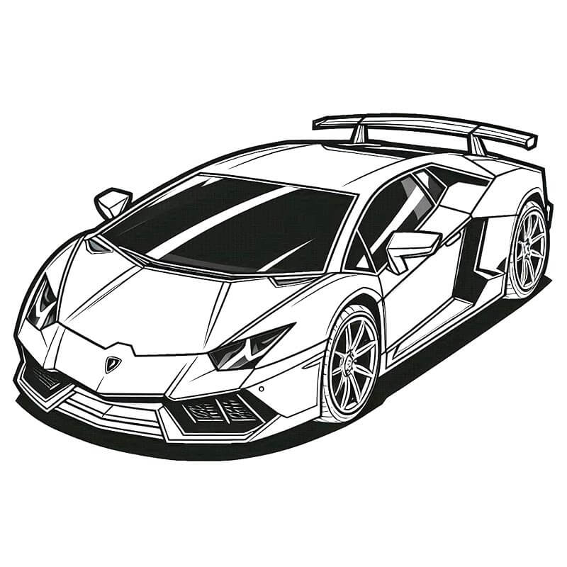 Lamborghini Zdarma Vymalovatelné Obrázek omalovánka