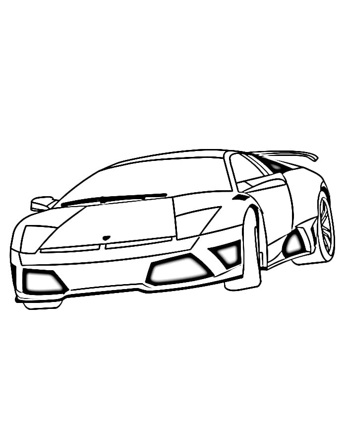 Lamborghini Zdarma pro Děti omalovánka