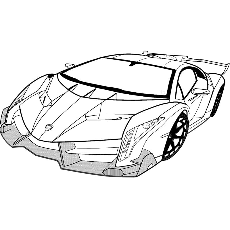 Lamborghini k Vymalování omalovánka