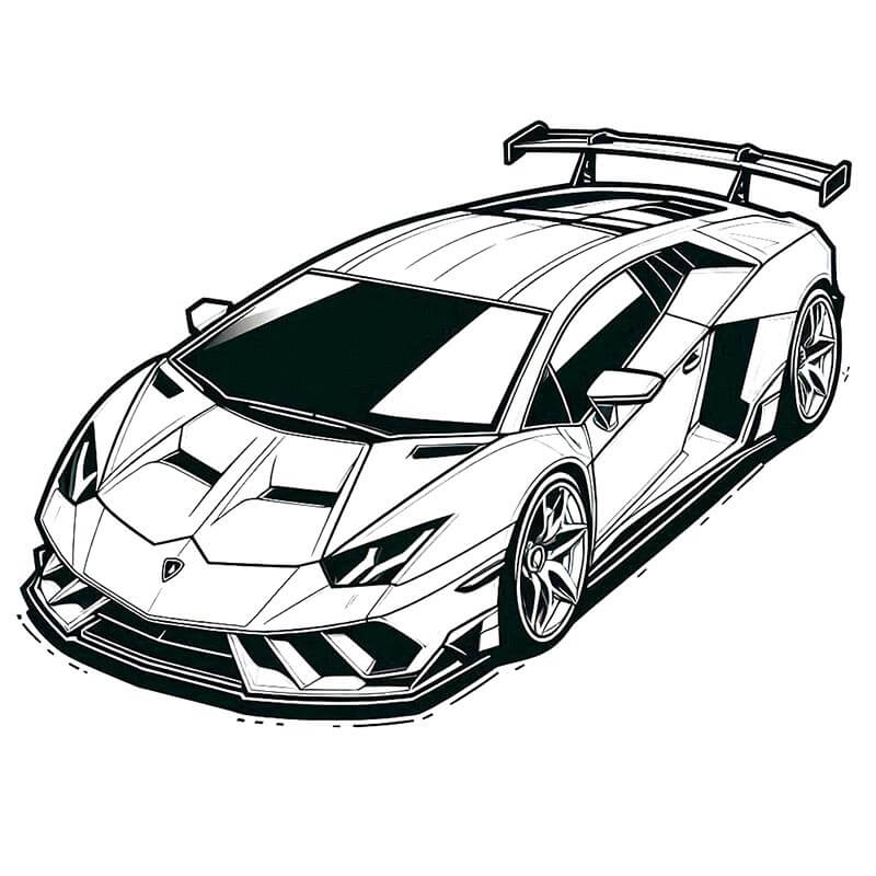 Lamborghini pro 4leté Děti omalovánka
