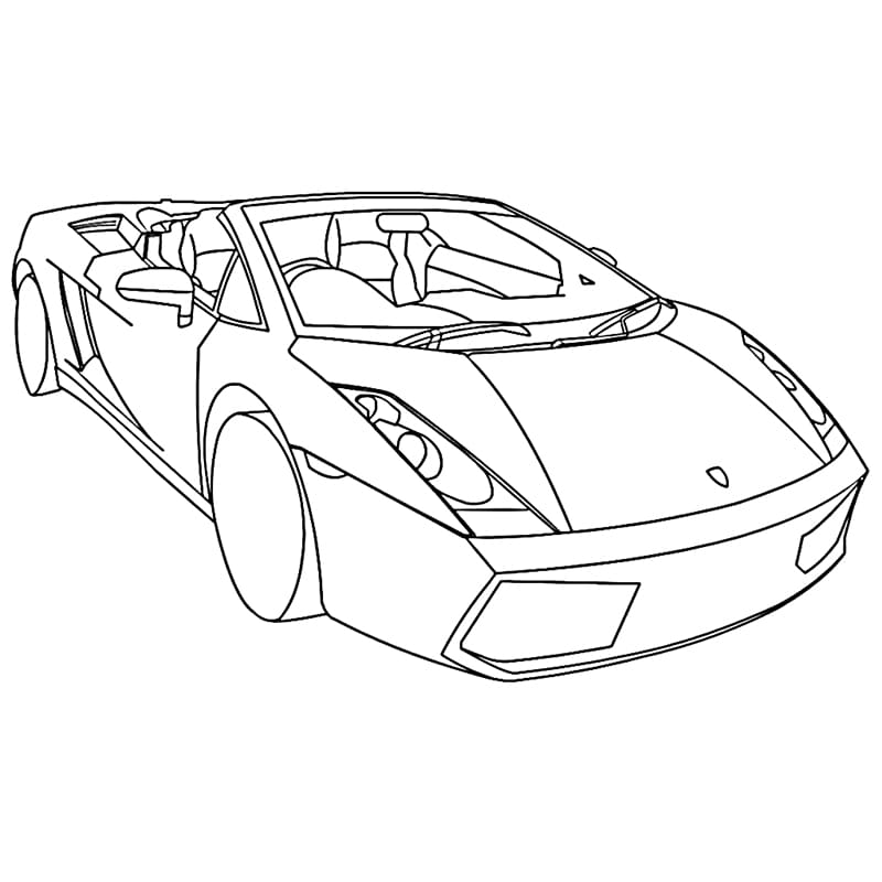 Lamborghini pro Děti omalovánka