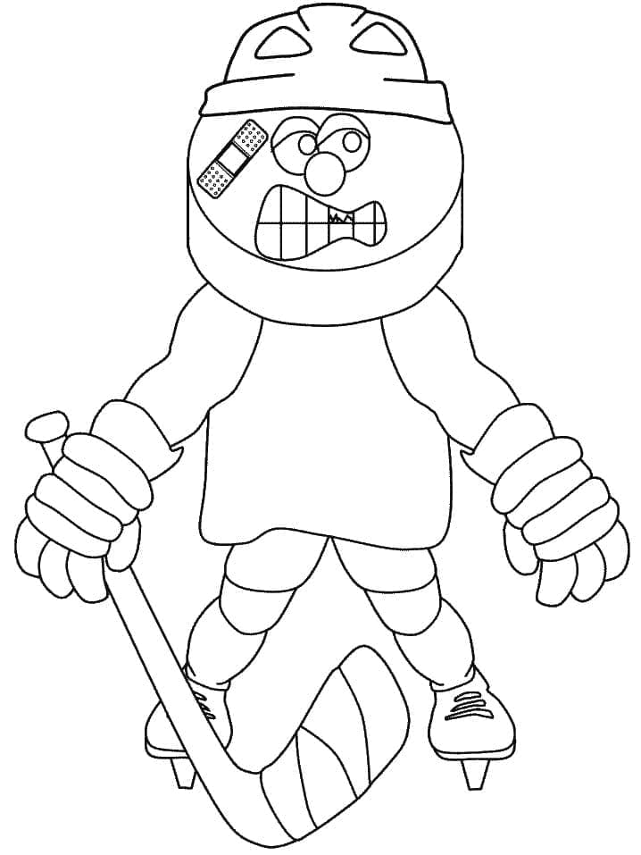 Lední hokej Zdarama omalovánka