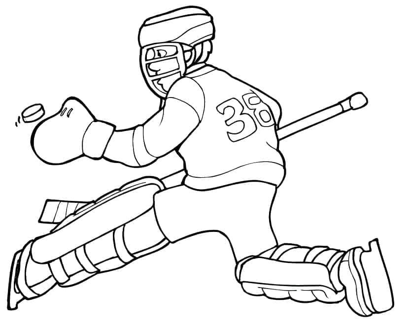 Lední hokej k Vymalování omalovánka