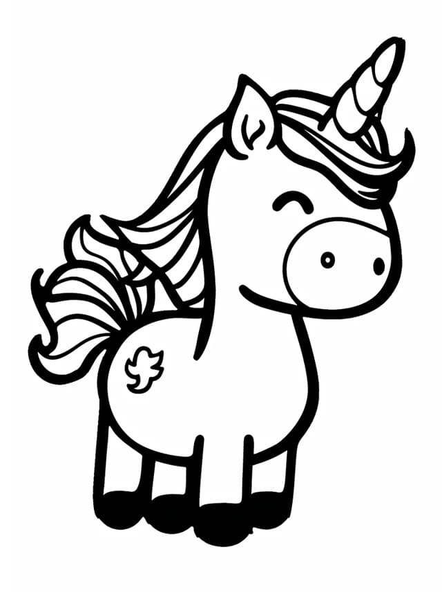 Lehký Jednorožec omalovánka