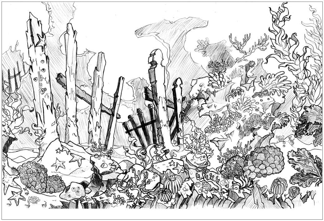 Les k Tisku omalovánka