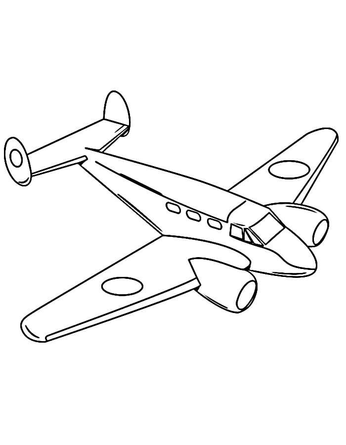 Letadlo Zdarma Tisknutelné omalovánka