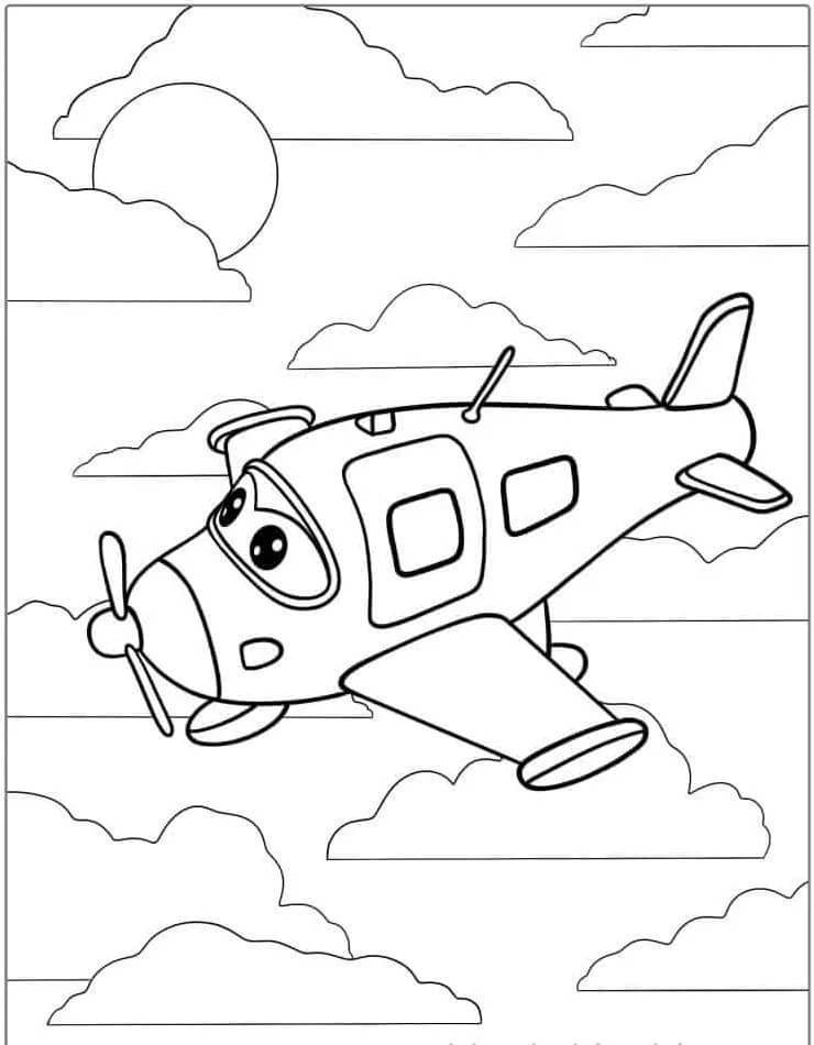 Letadlo Zdarma Vymalovatelné Obrázek omalovánka