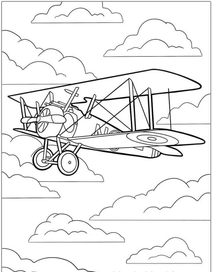 Letadlo Zdarma pro Děti omalovánka