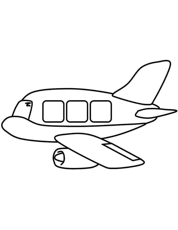 Letadlo pro 1leté Děti omalovánka