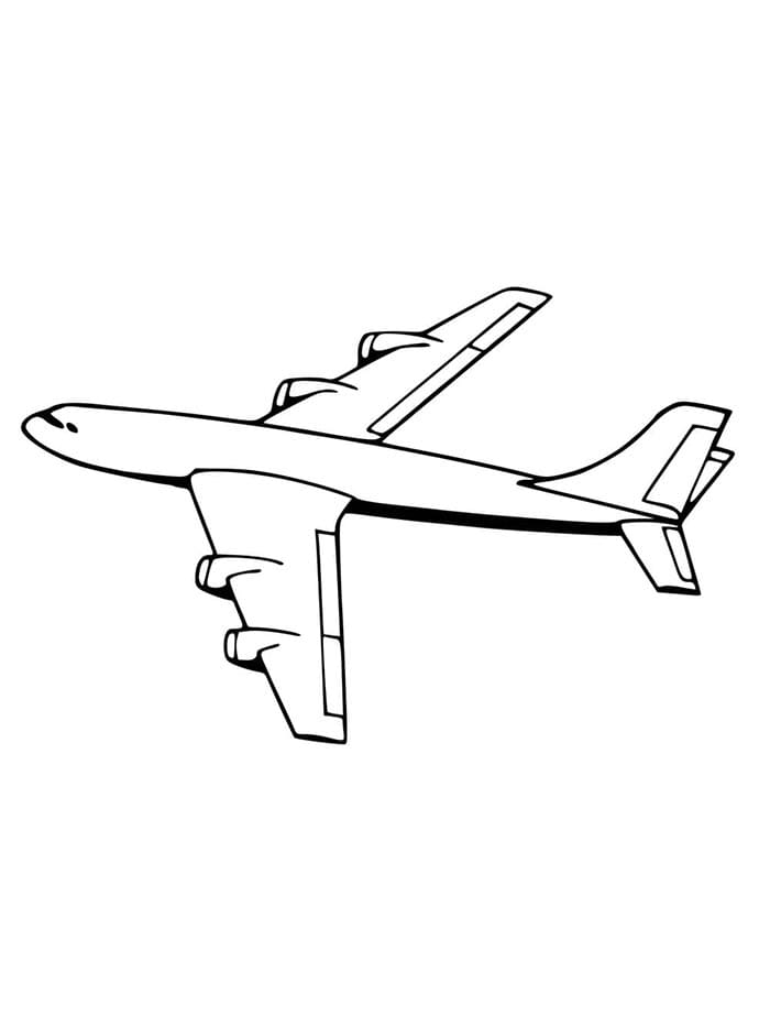 Letadlo pro 6leté Děti omalovánka
