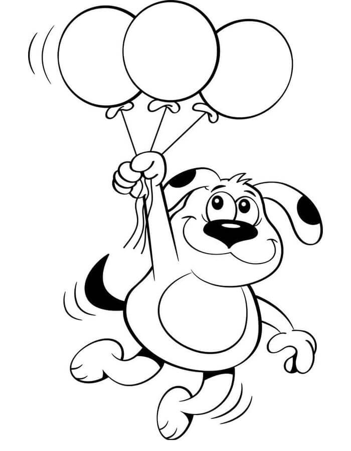 Létající Balónek omalovánka