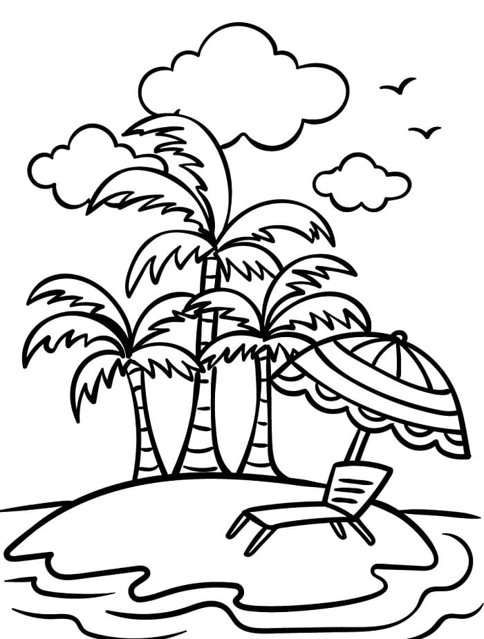 Léto pro 4leté Děti omalovánka