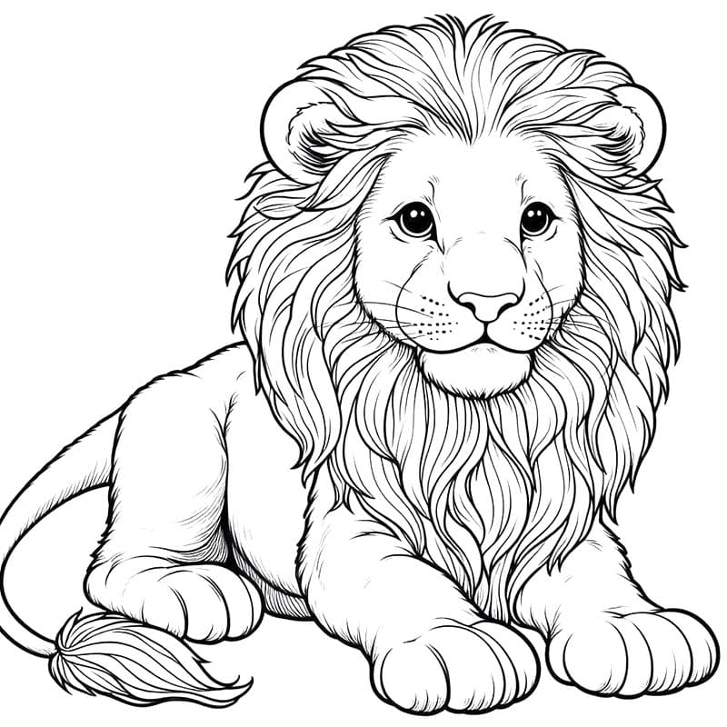 Lev (2) omalovánka