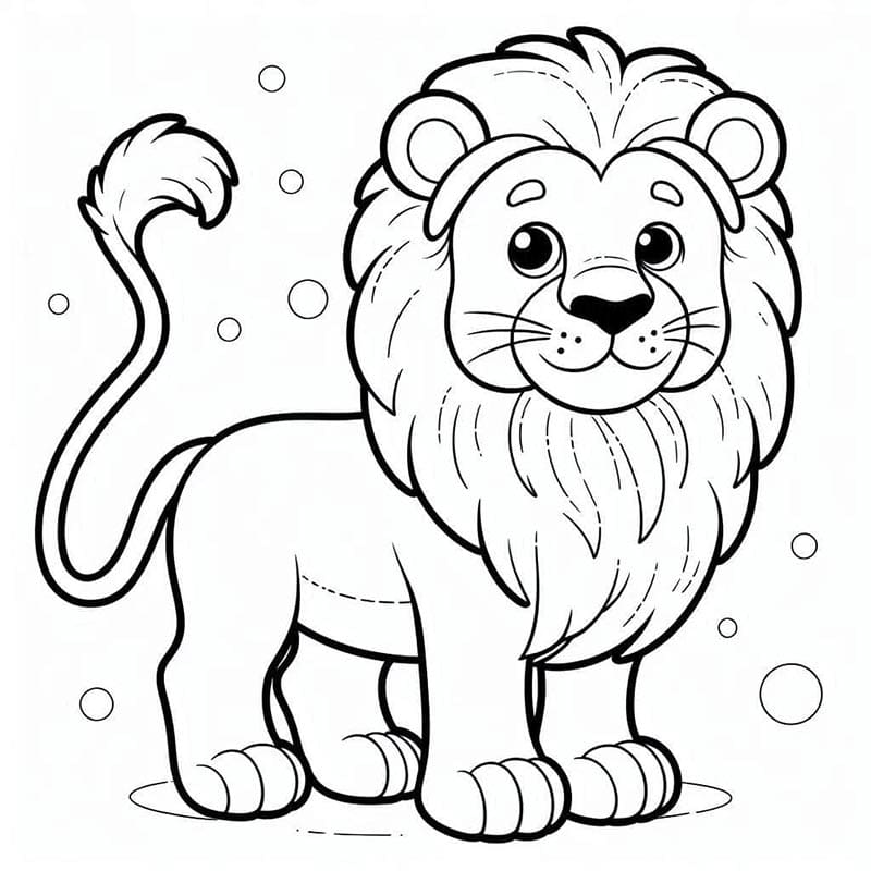 Lev Tisknutelná omalovánka