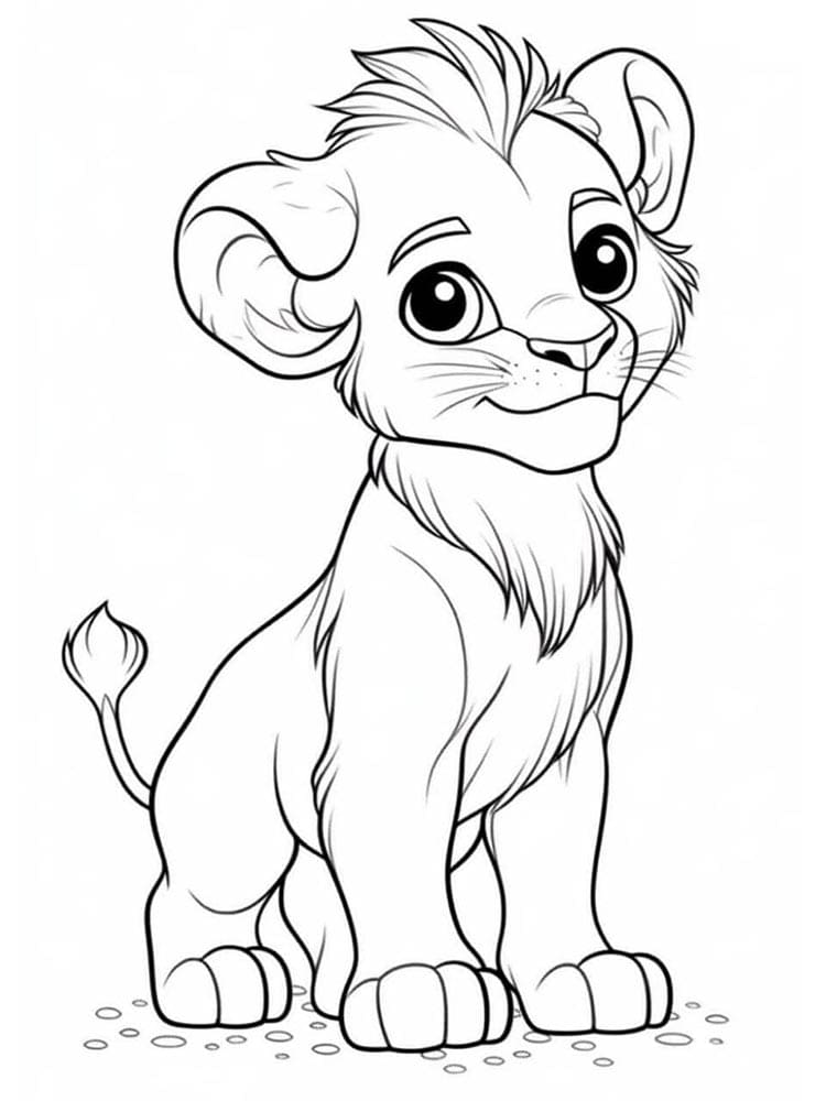 Lev Zdarma Tisknutelná omalovánka