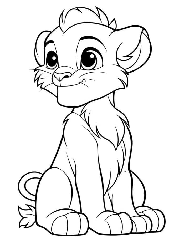 Lev k Tisku omalovánka