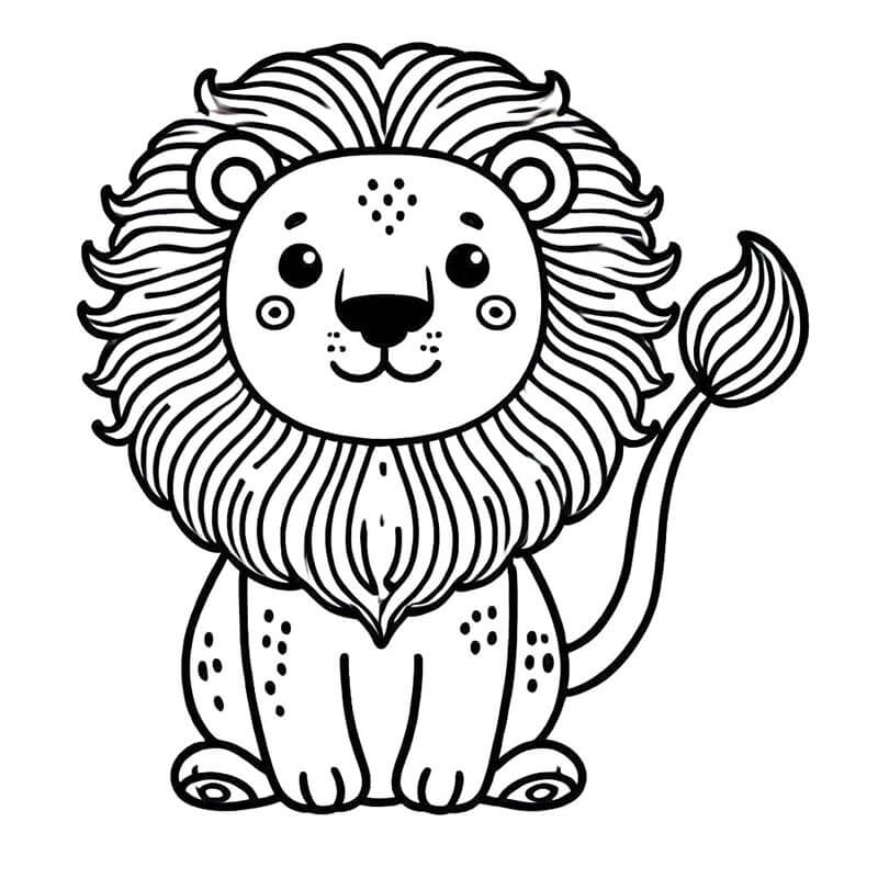 Lev k Vymalování omalovánka