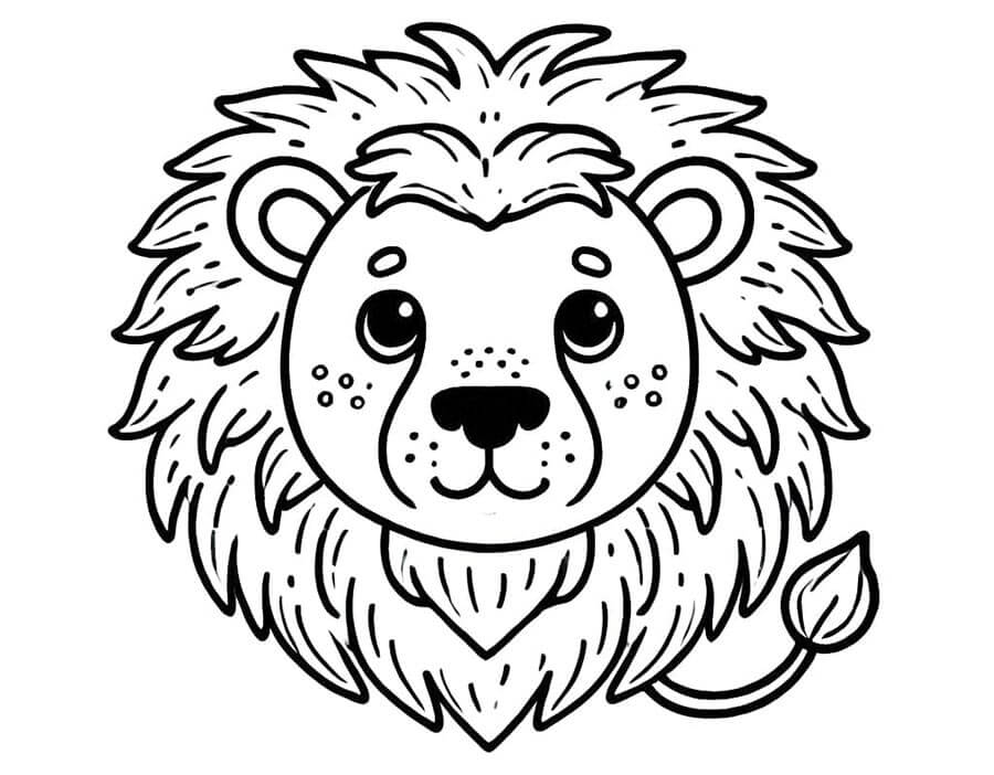 Lev pro 6leté Děti omalovánka