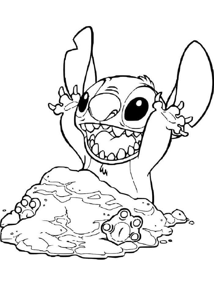 Lilo a Stitch pro Děti omalovánka