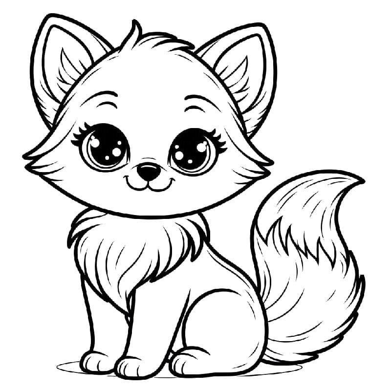 Liška (1) omalovánka